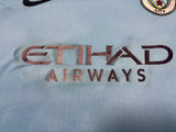 Authentic Kun Agüero #16 Manchester City 2017-18 Home football