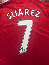 Authentic Suarez #7 Liverpool 2010-11 Home Football