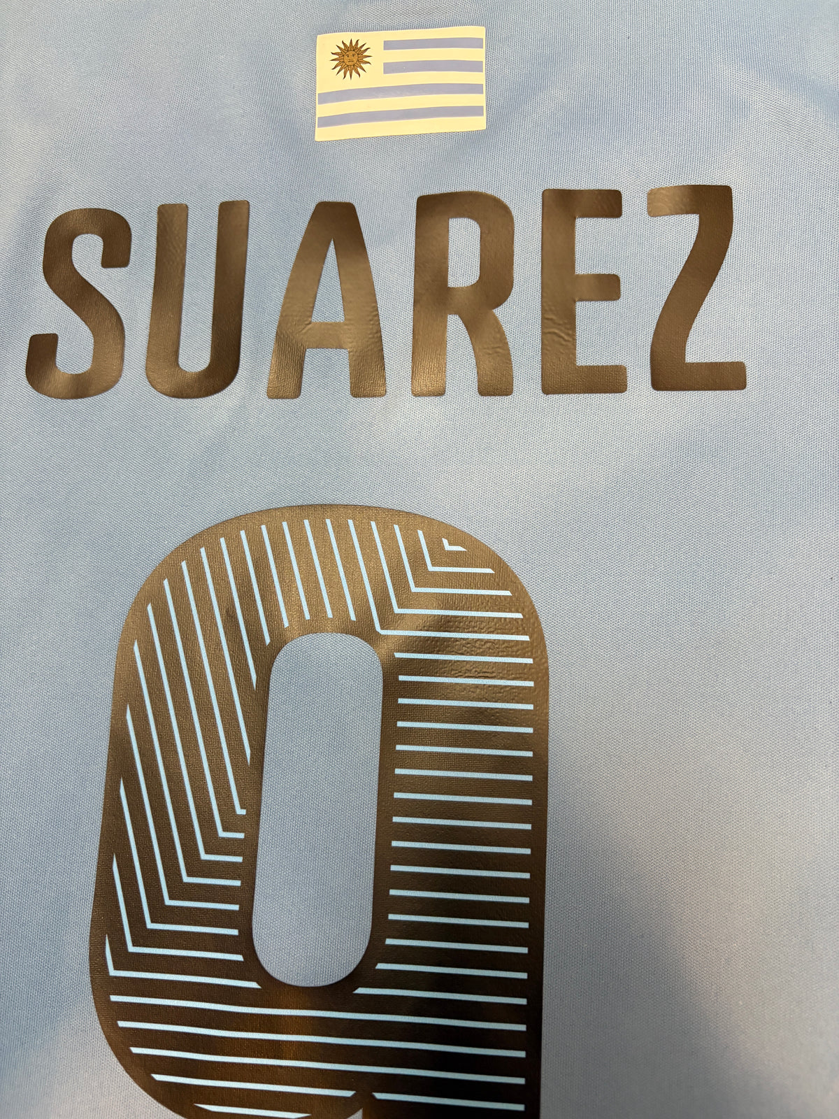 Authentic Suarez #9 2014-15 Home Uruguay Football