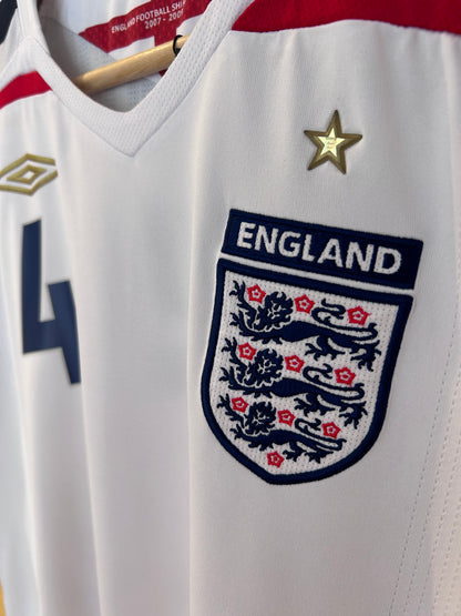 Vintage Gerrard #4 England Home 2007/09 Football T-Shirt