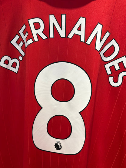 Vintage #8 Bruno Fernandes Adidas Manchester United 2022-23 home jersey.