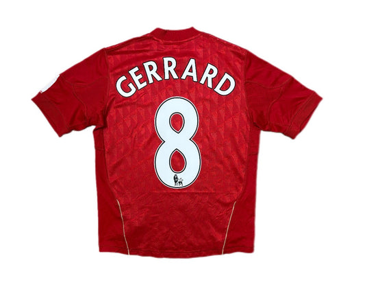 Authentic Gerrard #8 2010-11 Liverpool home Football