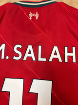 Authentic #11 M. Salah Liverpool 2021-22 Home Football