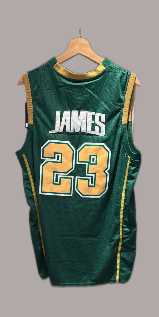 Vintage LeBron James #23 St. Vincent-St. Mary Irish high school basketball Jersey