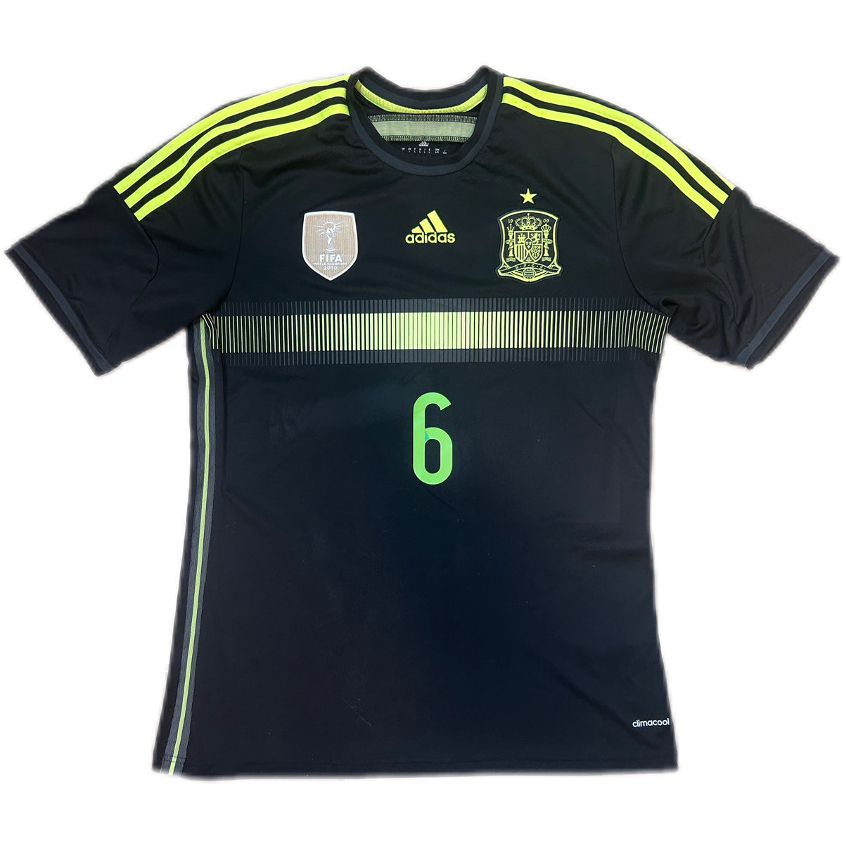 Authentic A.Iniesta #6 Spain 2014 away World Cup Football