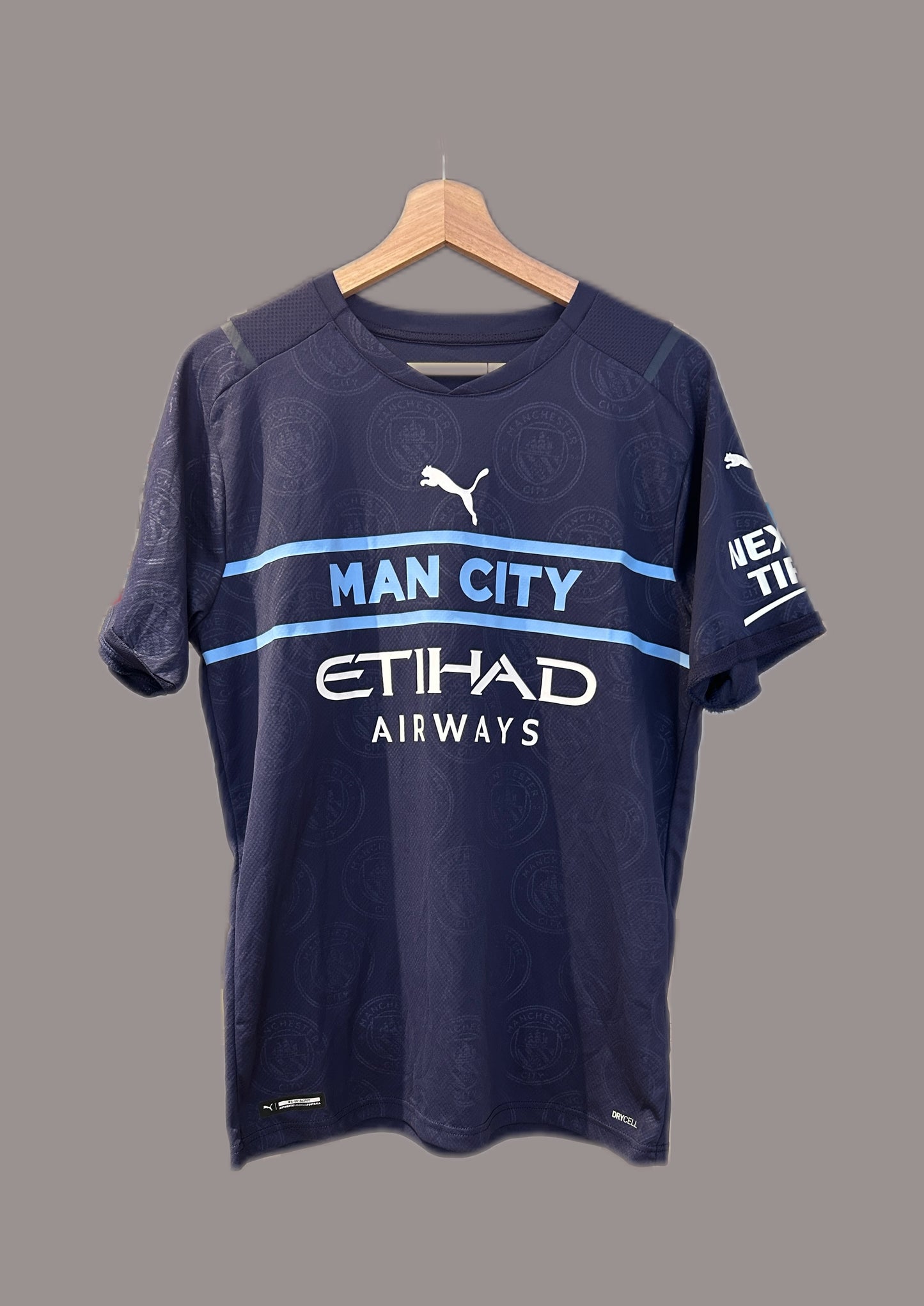 Authentic G. Jesus #9 Manchester City 2021-22 Third Football T-Shirt