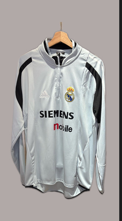 Vintage Real Madrid 2004-2005 1/4 Zip Training Top