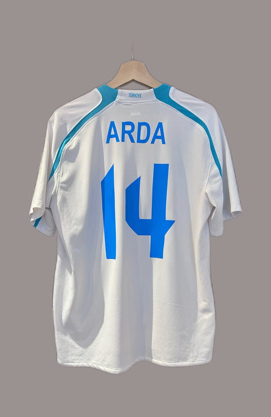 Authentic Arda #14 Turkey 2008/09 Away Football T-Shirt