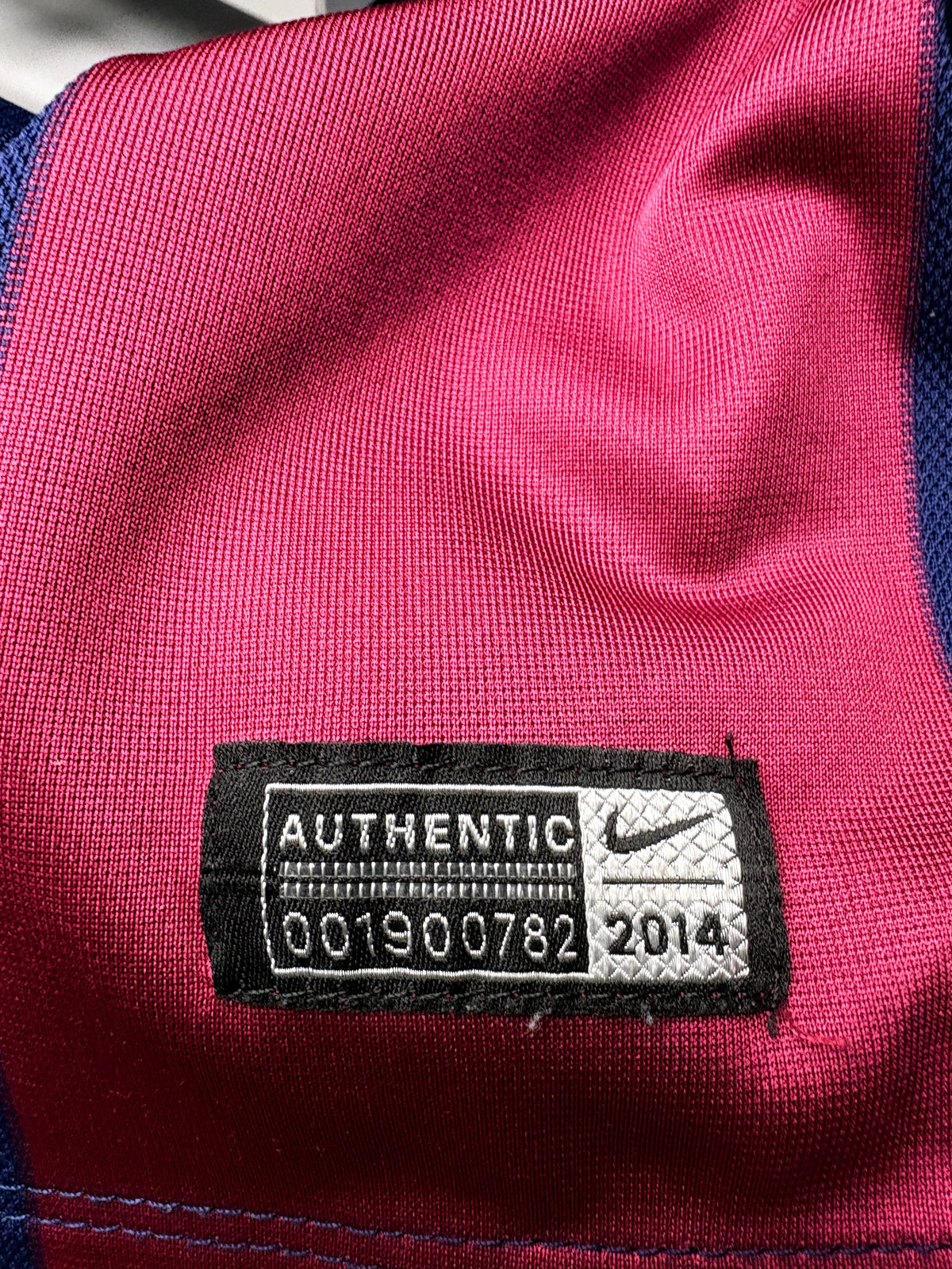 Authentic A. Iniesta #8 Barcelona 20013-2014 home Football