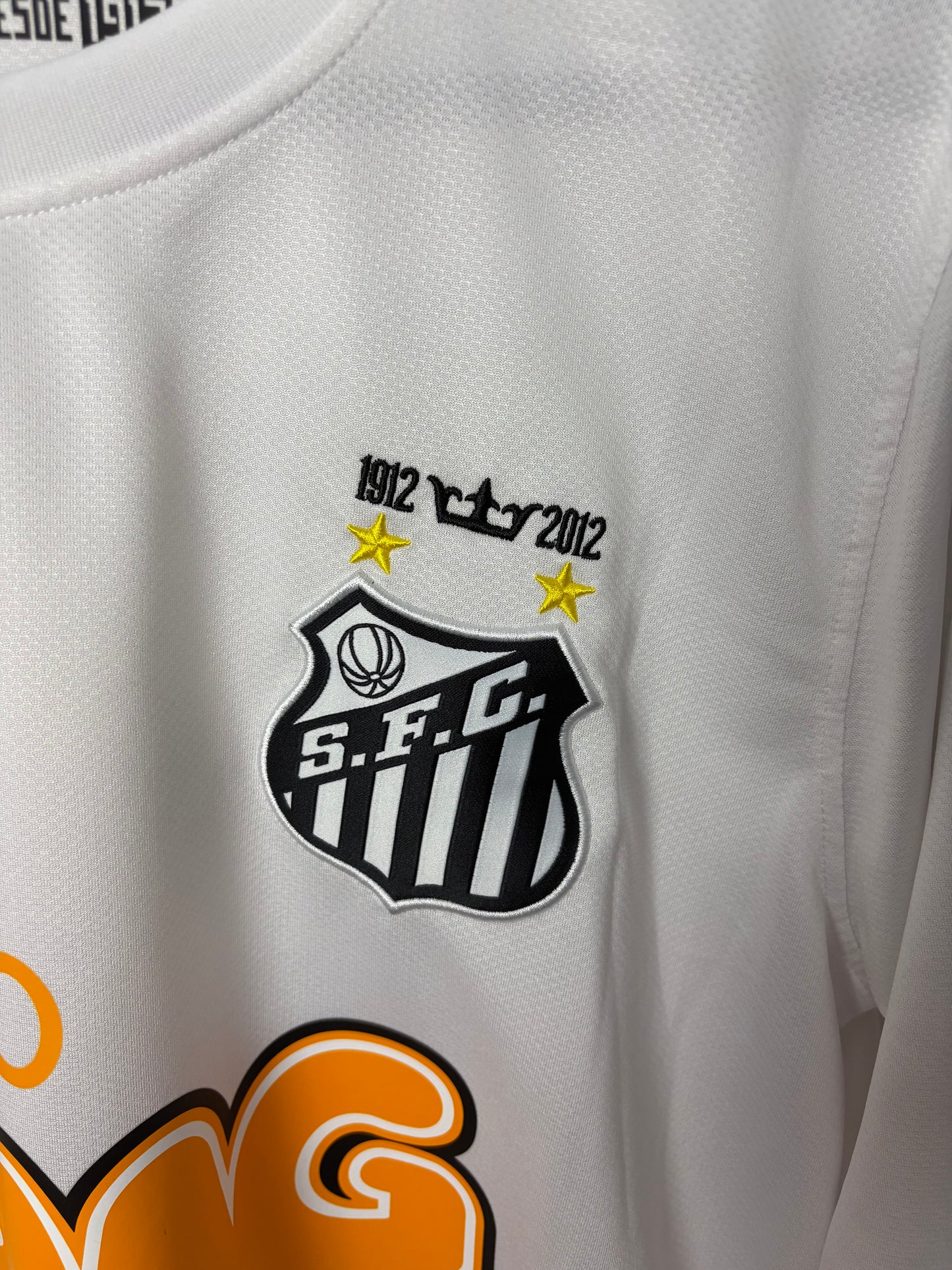 Vintage #11 Neymar Jr Santos 2012/13 FC White Long Sleeve Football Jersey