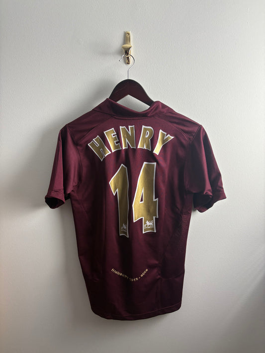 VINTAGE #14 HENRY 1998 Arsenal Home Football Jersey
