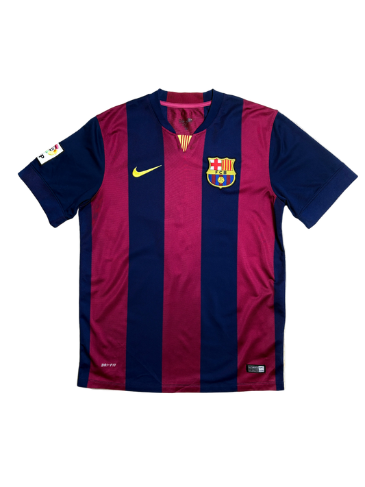 Authentic #8 A. Iniesta Barcelona 20013-2014 home Football