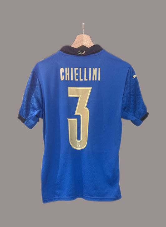 Authentic Chiellini #3 Italy 2020/21 Home Football T-Shirt