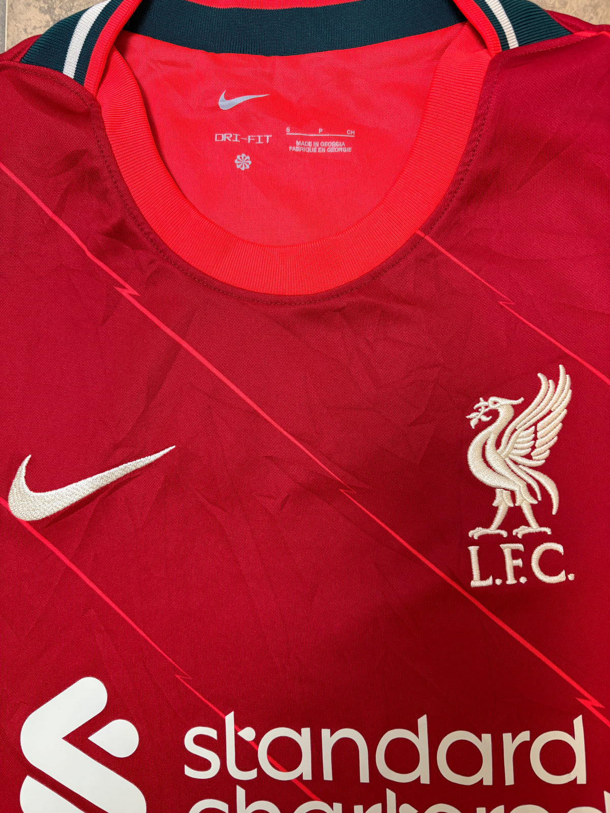 Authentic #11 M. Salah Liverpool 2021-22 Home Football