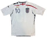 Authentic #10 Owen 2007-09 England Home Football