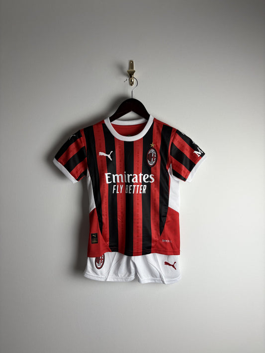 Retro AC Milan 2024 Home Football Kit + Shorts For Kids
