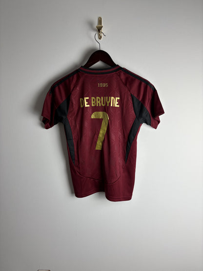 Vintage #7 De Bruyne Belgium 2024 Home Football Kit + Shorts For Kids