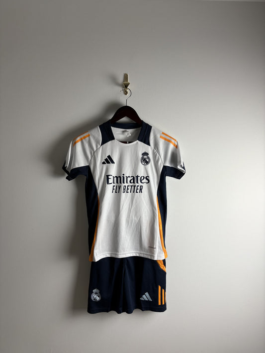 Retro Real Madrid Training Kit + Shorts For Kids