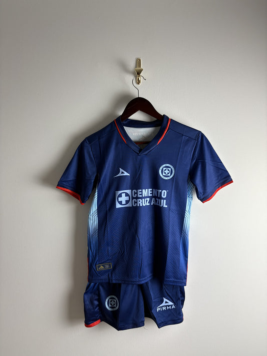 Vintage Pirma 2023-24 Cruz Azul Stadium Home Jersey kids + Shorts