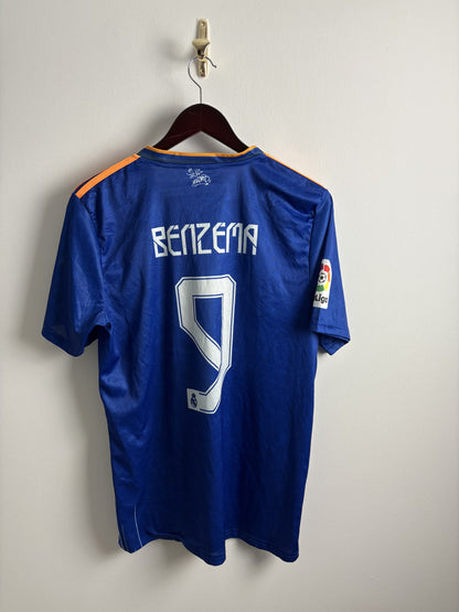 Vintage #9 Benzema RealMadrid 2021/22 Away Football Jersey Jersey