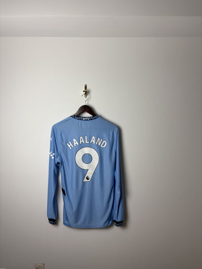 Vintage #9 HAALAND Manchester City football Home Jersey 2024/25 Long Sleeve