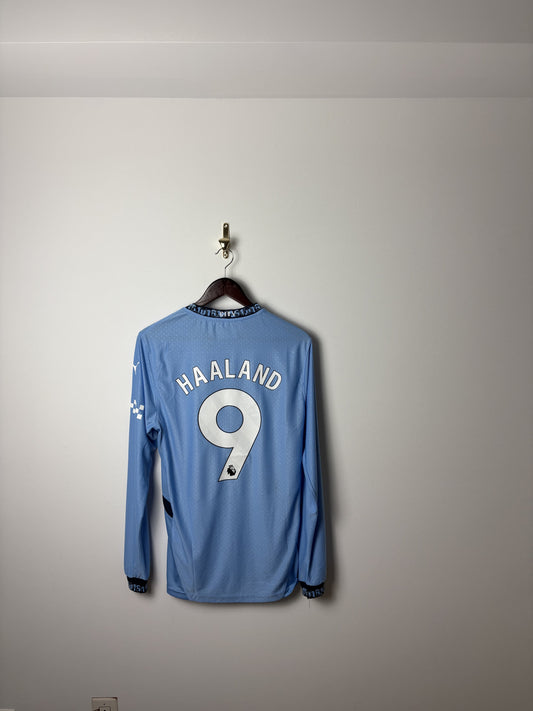 Vintage #9 HAALAND Manchester City football Home Jersey 2024/25 Long Sleeve