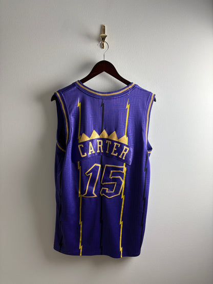 Vintage Men's Mitchell & Ness Vince Carter Purple Toronto Raptors 1998/99 Swingman Sidewalk Sketch Jersey