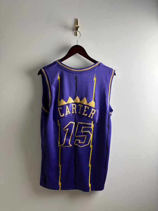 Vintage Men's Mitchell & Ness Vince Carter Purple Toronto Raptors 1998/99 Swingman Sidewalk Sketch Jersey