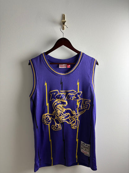 Vintage Men's Mitchell & Ness Vince Carter Purple Toronto Raptors 1998/99 Swingman Sidewalk Sketch Jersey