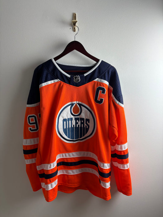 Vintage #97 Connor McDavid Edmonton Oilers Team Home Jersey