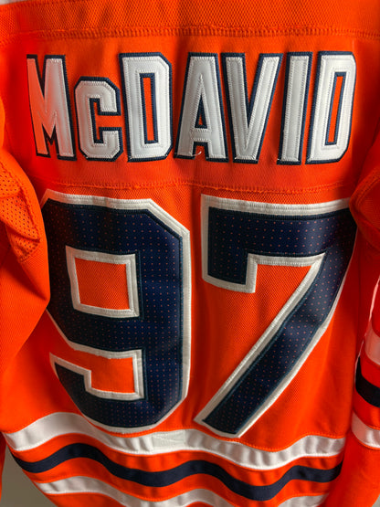 Vintage #97 Connor McDavid Edmonton Oilers Team Home Jersey
