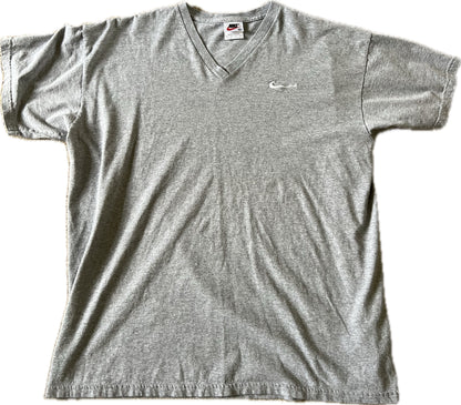 Vintage Nike V-Neck Grey T-Shirt Men‰۪s XL