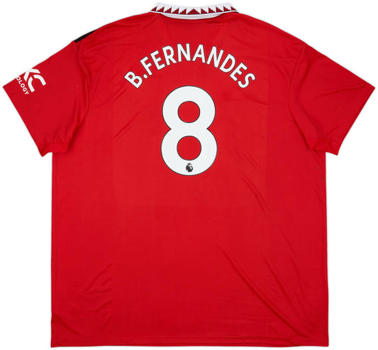 Authentic B.Fernandes #8 Manchester United 2022-23 Home Football