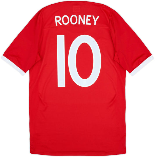Authentic Rooney #10 2010-11 England Away Football