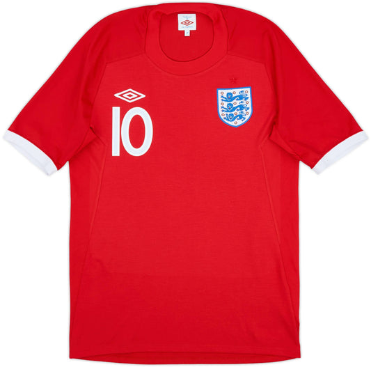 Authentic Rooney #10 2010-11 England Away Football