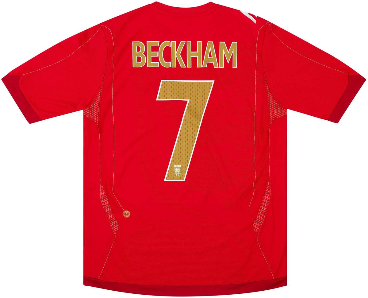 Authentic Beckham #7 2006-08 England Away Football