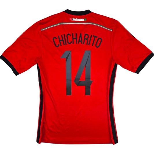 Authentic #14 Chicharito Mexico 2013-14 Away Football