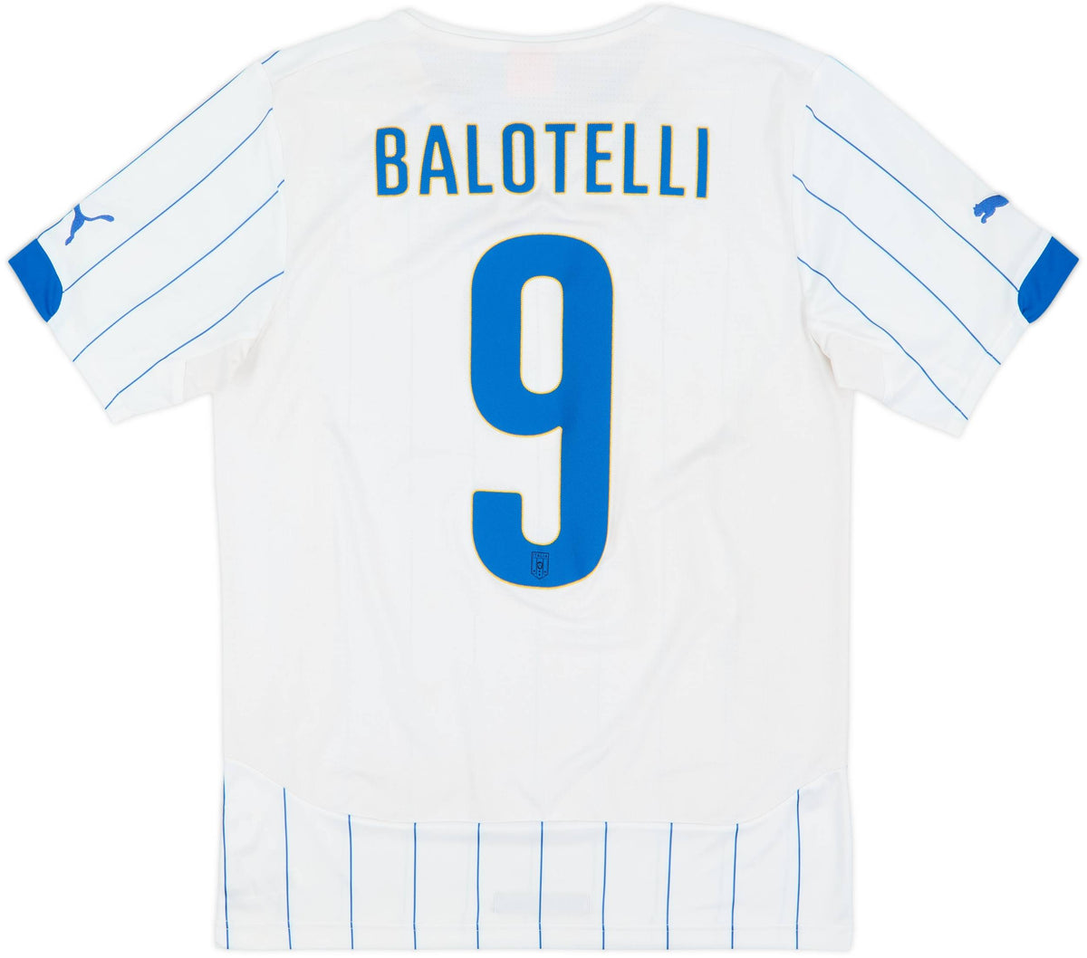 Authentic Balotelli #9 Italy 2014-15 Away Football