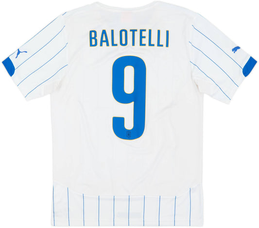 Authentic Balotelli #9 Italy 2014-15 Away Football