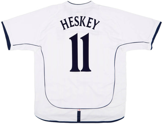 Authentic Heskey #11 England 2001-02 Home Football