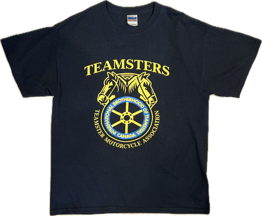 Vintage Teamsters Union ‰Û÷Til You Die T-Shirt Black/Yellow Mens L