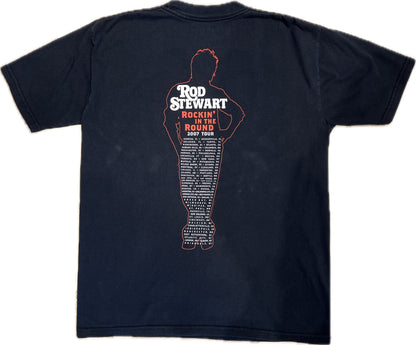 Vintage Rod Stewart 2007 Rockin‰۪ In The Round Concert T-Shirt Men‰۪s L