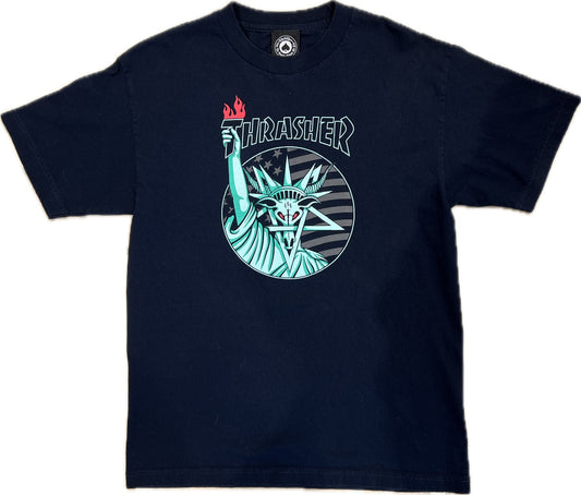 Vintage Thrasher Liberty Goat T-Shirt Dark Navy Men‰۪s M