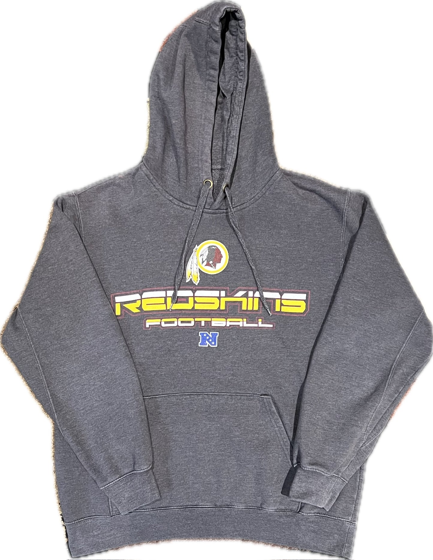 Vintage Redskins NFL Football Hoodie Grey/Yellow Men‰۪s M