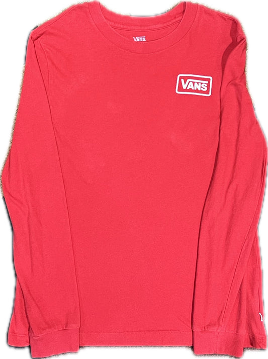 Vintage Vans Box Logo Long Sleeve Red Men‰۪s M