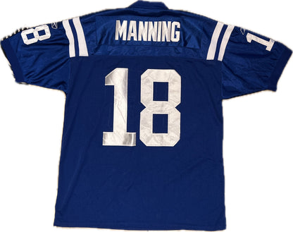 Vintage Manning Indianapolis Colts Football NFL Jersey Blue Men‰۪s 50M