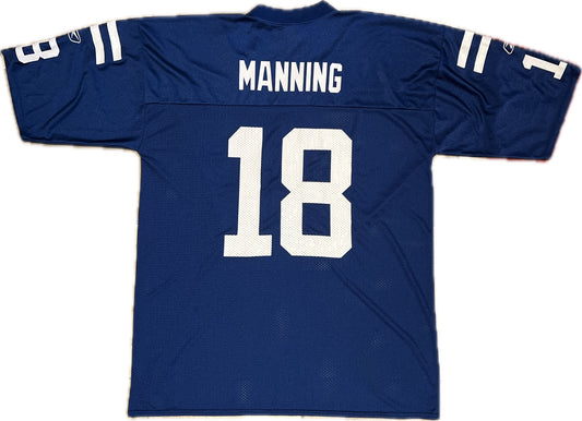 Vintage Manning Indianapolis Colts Football NFL Jersey Dark Blue Men‰۪s XL