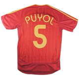 Authentic Puyol #5 Adidas Spain 2006-08 Home Football