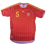 Authentic Puyol #5 Adidas Spain 2006-08 Home Football
