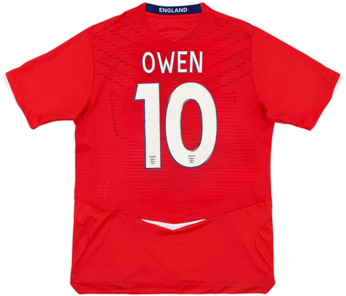 Authentic #10 Owen England 2008 Away Football